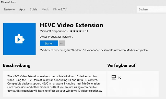 HEVC Video Extensions